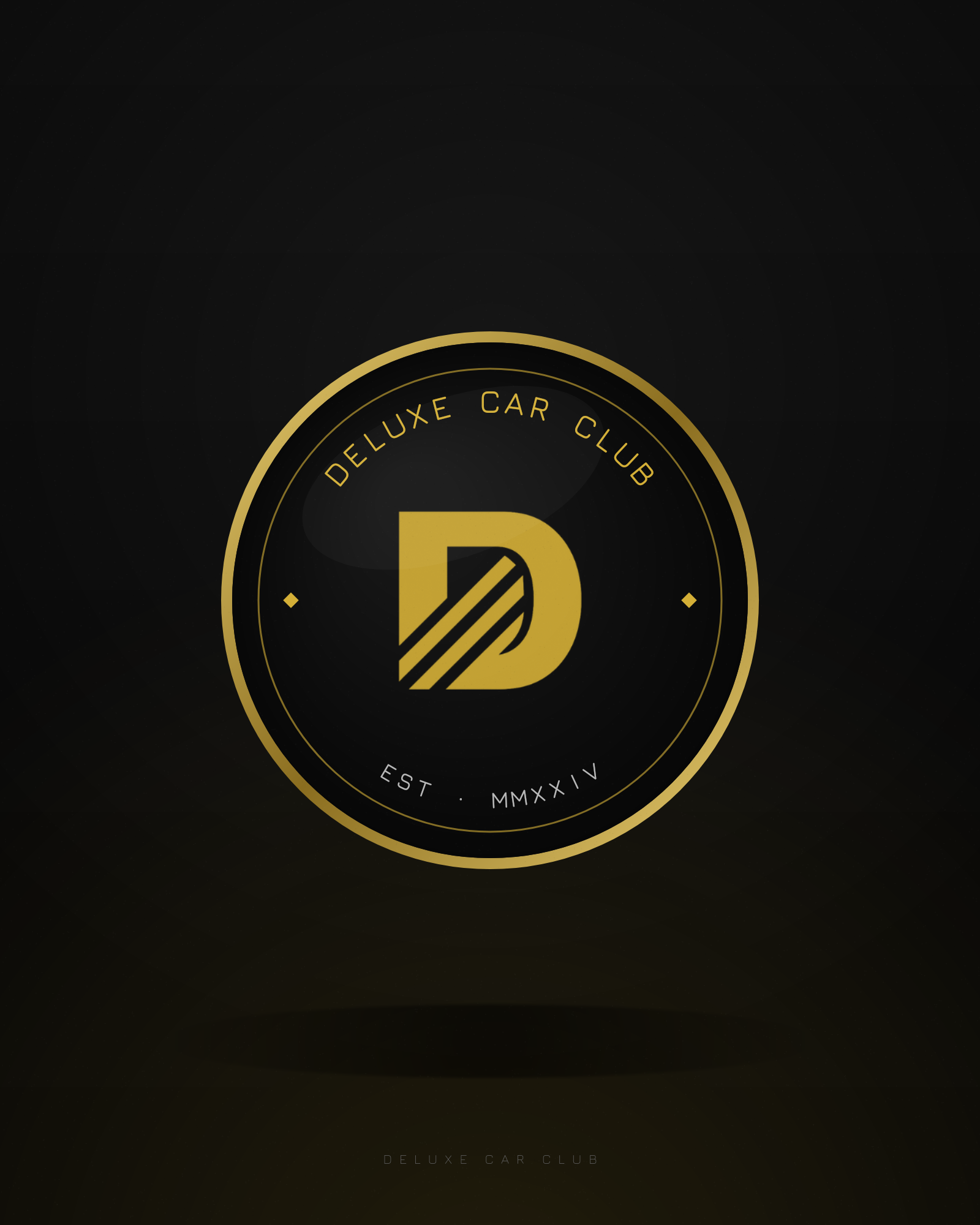 Enamel Grille Badge — Black enamel / Silver