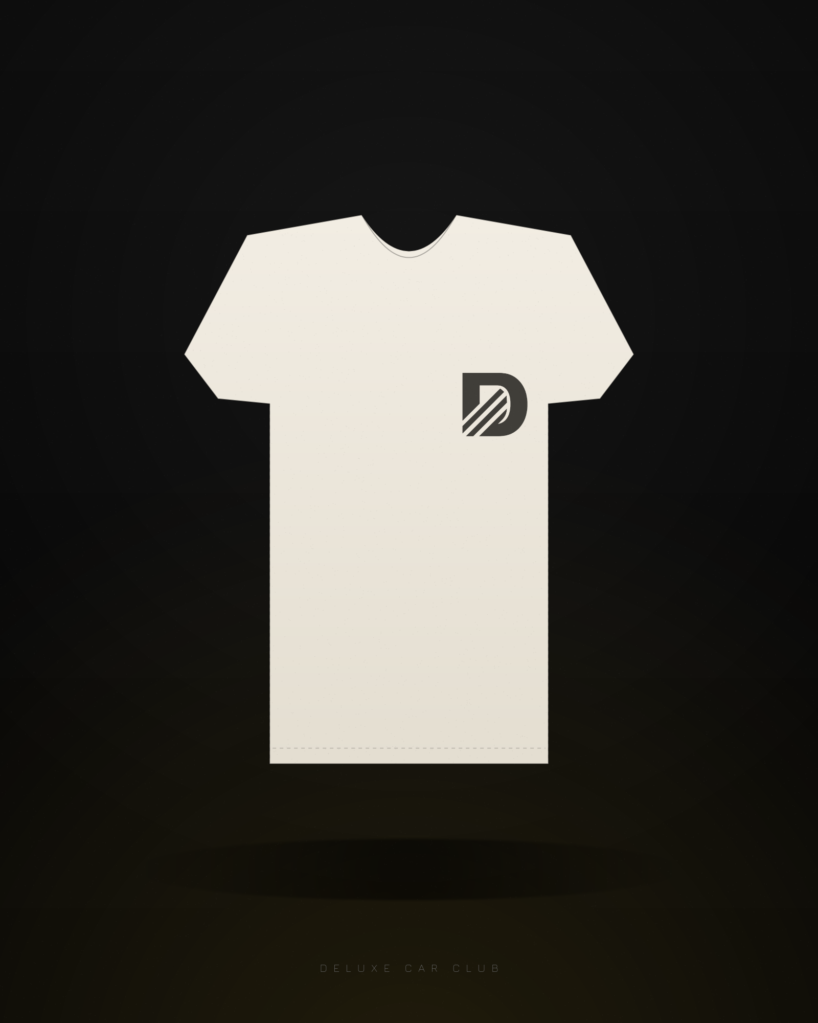 Monogram Tee — Bone / Charcoal ink
