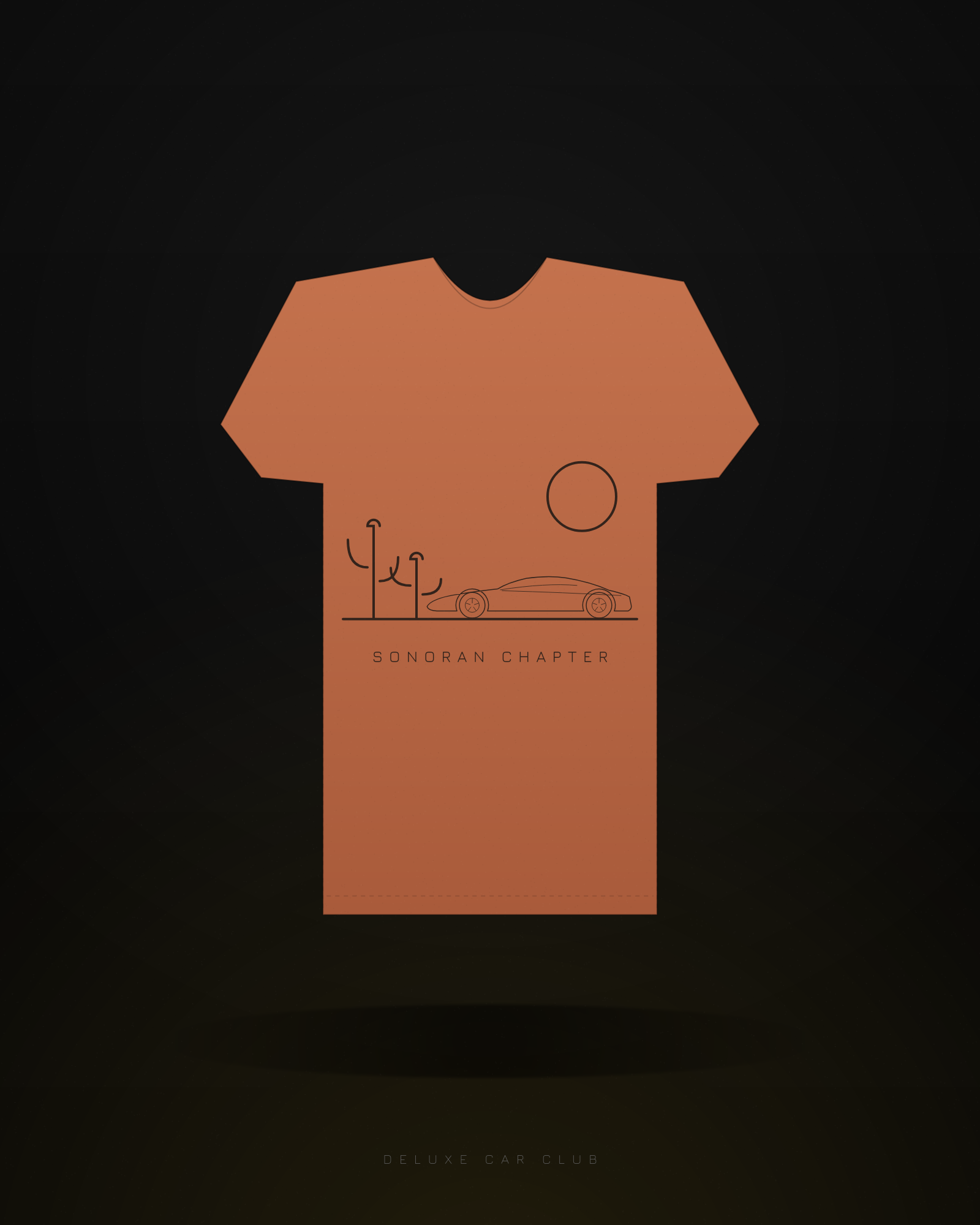 Sonoran Run Tee — Clay / Charcoal ink